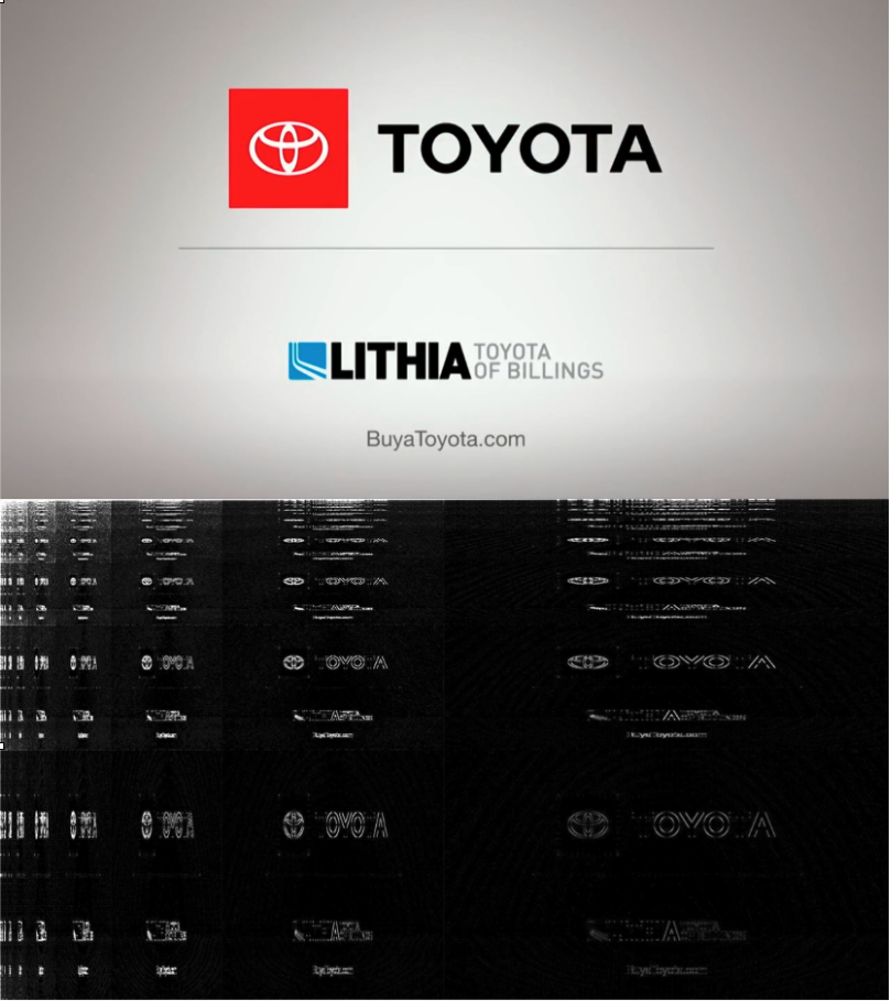 Toyota logo with 2D Haar Wavelet applied onto it